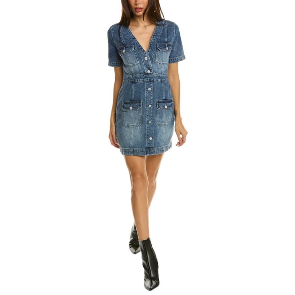 Amanda Uprichard Abitha Denim Mini Dress Size M